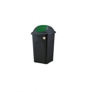 Bascula - Poubelle / Corbeille Séparation des déchets / Séparation des déchets / Corbeille Séparation des déchets / Corbeille - Vert avec noir - 60l