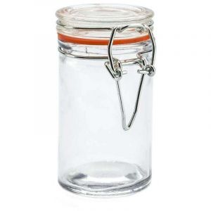 Orion Pot en verre &eacute;pais avec couvercle brevet&eacute; herm&eacute;tique pour le stockage