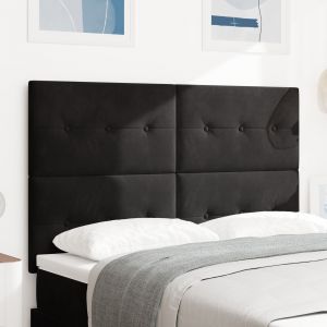 VidaXL Headboard Led Noir 72 Cm Velours