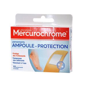 Mercurochrome Pansements Ampoules 2 Tailles boite de 10