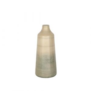 Romimex Vase Beige Gris Verre 14 x 35 x 14 cm