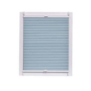 Sunl INES Store plissé nid d'abeille fabriqué en Allemagne occultant, Klemmfix, Bleu Gris, Rail Blanche, 80 x 220, Plastique, Bleu, 80 x 2.3 x 220 cm