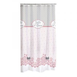 Image de Rideau de Douc Imprimé "Charme" 180x200cm Rose Prix