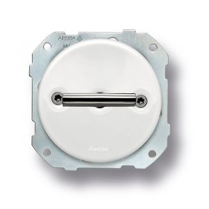 Va-et-vient métal nickel noire porcelaine blanche DO LOW