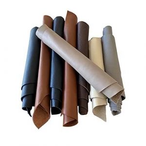 Image de IPEA 1 kg Chutes de Cuir - Découpes de Vraie Cuir de Couleurs Mélangées Classiques en Tailles Aléatoires - Pièces de Cuir de Formes variées - Restes de Production Artisanale