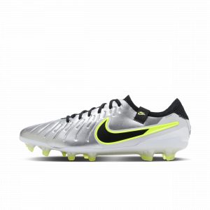 Nike Tiempo Legend 10 Elite FG Mad Voltage - Argent&eacute;/Noir/Jaune Fluo - Herbe naturelle (FG), pointure 36 - ['Argent&eacute;'] - Taille 36