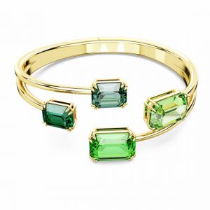 Swarovski Bracelet-jonc Millenia octogonale Vert Placage de ton or