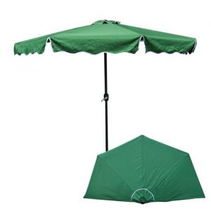 Parasol Parapluie Jardin Terrasse Balcon Demi Ø 270 Cm H 235 Cm Mur Vert