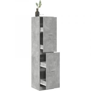 VidaXL Armoire d'apothicaire gris b&eacute;ton 40x41x174,5 cm bois ing&eacute;nierie