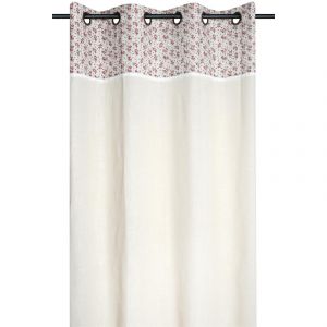 LOVELY CASA Rideau Coton Imprim&eacute; Petites Fleurs
