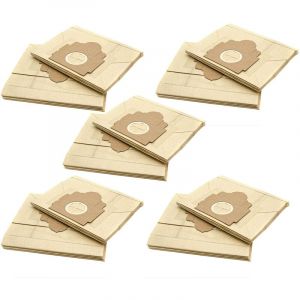 Vhbw 50x Sacs compatible avec Moulinex 1350 Power Clean, 1600 Power Clean aspirateur - papier, 22,5cm x 20,5cm, couleur