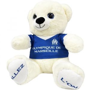 Peluche Ours OM - Collection officielle OLYMPIQUE DE MARSEILLE - 28 cm - Bleu marine