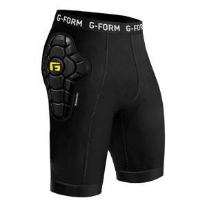 G-Form EX-1 Bike Short Liner - Short de vélo rembourré pour Hommes - Protecteur pour BMX, Snowboarding et Autres - Short de Compression athlétique - Noir, Adulte X-Grand