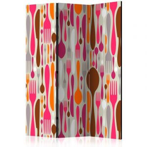 Artgeist Paravent 3 Volets "Cutlery Pink & Violet" 135x172cm