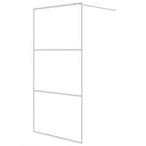 VidaXL Paroi de douche Blanc 100x195 cm Verre ESG transparent