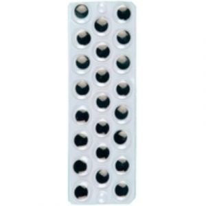 Glorex Wackelaugen, rund, selbstklebend, gr&aacute;e: 10 mm - par 1 - yeux mobiles 62249421