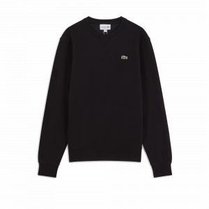 Lacoste Sweatshirt homme en molleton gratt&eacute; de coton biologique Taille XL Noir