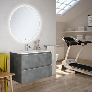 -16% - Cosyneo - Meuble de salle de bain - BALEA et miroir Led SOLEN - 60cm