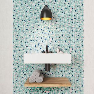 Ambiance-sticker - Stickers muraux - Sticker Mural Carrelage adhésif Cuisine Salle de Bain - terrazzo wilmer - 24stickers10x10cm