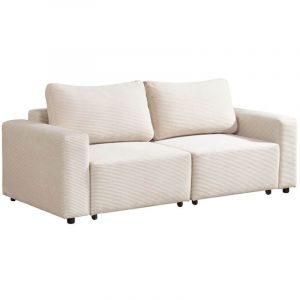 Home Deluxe - Canap&eacute;-lit modulable vina s, beige