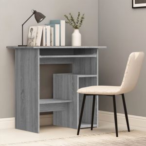 VidaXL Bureau Sonoma gris 80x45x74 cm Bois d'ing&eacute;nierie