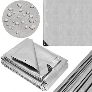 SPRINGOS Bâche de Protection avec œillets étanche 4 x 7 m indéchirable Bâche de Protection pour Bois de cheminée Meubles de Jardin PE 210 g/m2 résistant