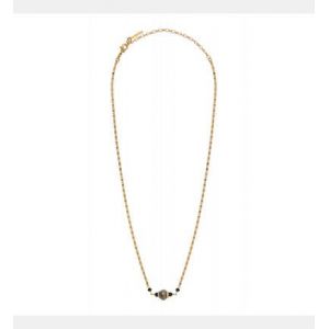 Image de Satellite Collier pendentif &eacute;l&eacute;gant onyx et pyrite I noir Gris