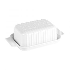 Table passion Beurrier Strié En Porcelaine 21x12 Cm