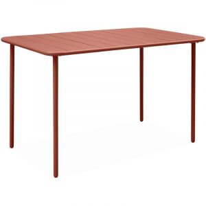 Image de Alice's Garden Table de jardin métal 4 places. terracotta. Amelia. 120x70cm