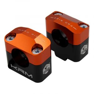 Pontets de guidon 28mm KRM noir / orange