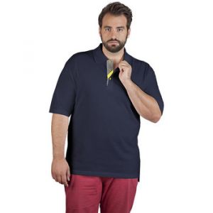 Image de Promodoro Polo supérieur "Graphic" 504 grandes tailles Hommes, 5XL, bleu marine