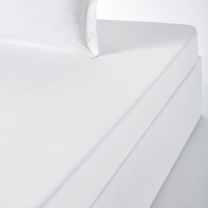Drap housse uni en coton biologique, Scenario Blanc Taille 160x200 cm;140x190 cm;90x190 cm;180x200 cm;140X200 cm;90X200 cm
