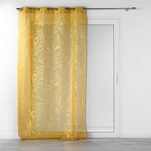 Rideau Voilage à Œillets "Belflor" 140x280cm Jaune rix