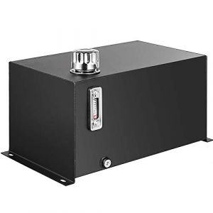 VEVOR Réservoir de fluide hydraulique, 37,8 L 10 gal, réservoir de carburant en acier, réservoir de transfert essence avec filtre, jauge de température, bouchon de reniflard pour tracteurs et camions