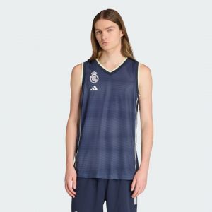 Adidas T-shirt débardeur de basket-ball real madrid bb a homme bl