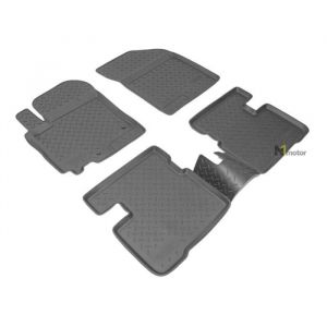 J&J AUTOMOTIVE | Tapis De Sol en Caoutchouc TPE Toutes Saisones pour Swift 2010-2017, Bord Haut, Noir, Antid&eacute;rapant, Toutes Saisons