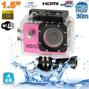Yonis Caméra sport WiFi 12MP HD 1080P 4 Go