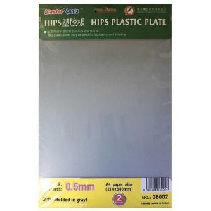 Trumpeter Hips 0,5mm Plastic Sheet(210mmx300mmx2pc - Master Tools