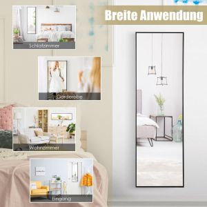 Miroir suspendu Coast avec cadre 120 x 37 x 2 cm noir