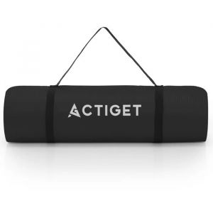 Actiget Tapis De Yoga, Exercice De Fitness, Antid&eacute;rapant, 183x61x1,5 Cm, Matelas Pilates, Noir
