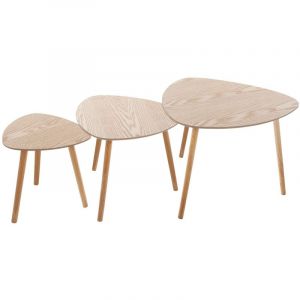 Atmosphera 3 Tables d'appoint bois Mileo - Marron