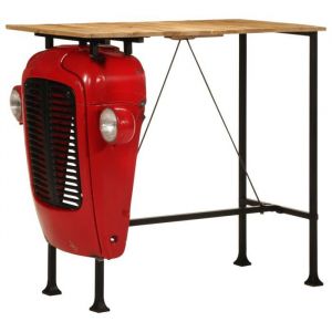 VidaXL Table de bar forme de tracteur bois de manguier massif