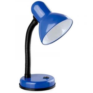 Lampe de Table Orientable Compatible E27 40W avec Bras Flexible et Interrupteur Avizar Noir / Bleu
