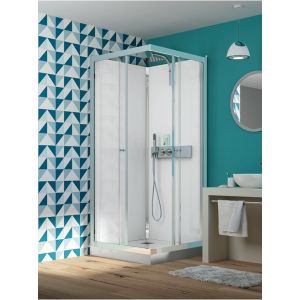 Image de Kinedo Cabine de douche EDEN + Carré porte pivotante 90x90 - KINEDO