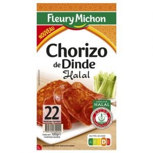 Fleury Michon Chorizo de dinde - halal, soit 100 g