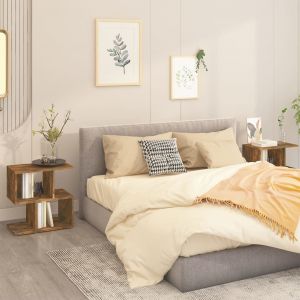 VidaXL Tables de chevet 2pcs Chêne fumé 50x30x51,5cm Bois d'ingénierie