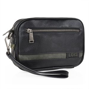 Lois - Pochette Homme élégante : Pochette à Main Homme, Sac à Main Homme Pochette, Sacoche à Main Homme, Sac à Main Homme - Style et Fonctionnalité 310285, Noir