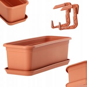 KADAX Pot de Fleur de Balcon 40cm avec Poignées