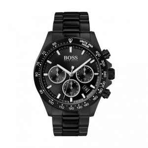 Hugo Boss Montre 1513754 - Hero chrono Boitier acier noir Cadran noir Bracelet acier noir noir Homme