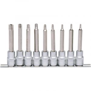 KS Tools 1/2" Jeu de douilles tournevis Torx percé, longues, 9 pcs, TB20-TB60